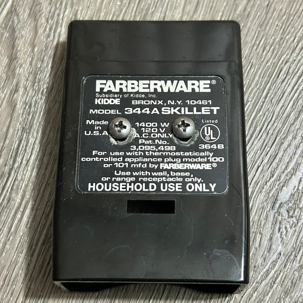 Farberware Skillet Model 344A Black Replacement Part Electric Cover
